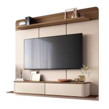 Painel Home Suspenso Galax TV até 70" Polegadas Off White/Castanho
