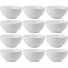 12 Bowls de Melamina Branca 400ml Restaurante 12,5x6cm Serat