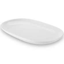 20 Bandejas Travessas Melamina Brancas 26,2x17x2,6cm Buffet