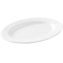 Travessa Oval Melamina Rasa 20x14cm Branca Servir Haus Concept Bandeja