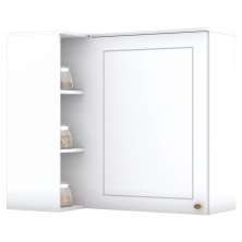 Armario Aereo Canto Reto 1P MDF 94x54 cm Americana C359 Branco Henn