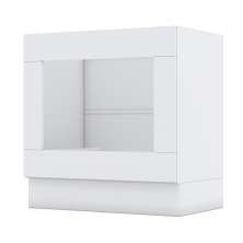 Balcão Forno de Embutir 80cm Americana Branco com Tampo Nature - Móveis Henn
