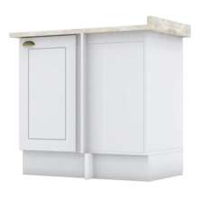 Balcao Canto Reto Com Tampo 84 cm Americana Branco Calcare Henn