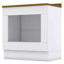 Balcao Forno Embutir Com Tampo 80cm Americana Branco Nature Henn