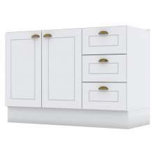 Balcao Pia 2 Portas 3 Gavetas 120 cm C353 Americana Branco Henn