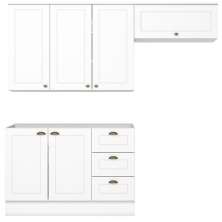 Cozinha Modulada 3P Balcao Sem Tampo 200 cm Americana Branco Henn
