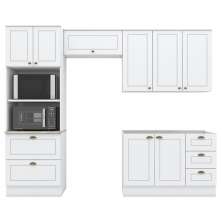 Cozinha Modulada 4 Pecas 272 cm CE373 Americana Branco Calcare Henn