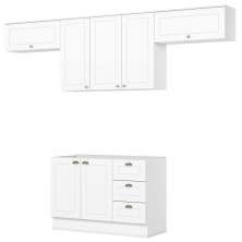 Cozinha Modulada 4 Pecas 280 cm CE757 Americana Branco Henn