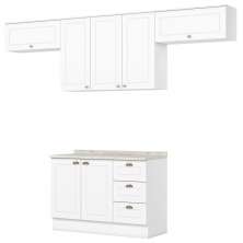Cozinha Modulada 5 Pecas 280 cm Americana Branco Calcare Henn