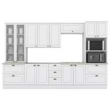 Cozinha Modulada 7 Pecas 343 cm CE172 Americana Branco Calcare Henn
