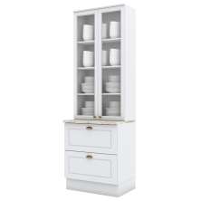 Cristaleira 2 Portas 2 Gav 72 cm C357 Americana Branco Calcare Henn