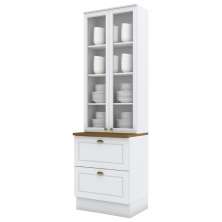 Cristaleira 2 Portas 2 Gav 72 cm C357 Americana Branco Nature Henn