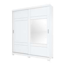 Guarda-Roupa Casal com Espelho Turin Flex 2 Portas 3 Gavetas Branco