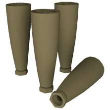 Kit 4 Pes Conico Regulaveis Para Cozinha Americana O944 Bronze Henn