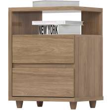 Mesa De Cabeceira 2 Gavetas 48 cm Campeche Jequitibá Henn