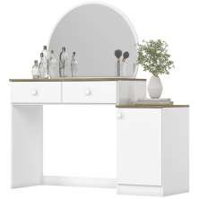 Penteadeira 2G Com Espelho 126 cm Agnes Branco Jequitiba Henn