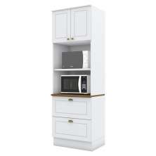 Torre Quente 2 Portas 2 Gav 72cm C351 Americana Branco Nature Henn