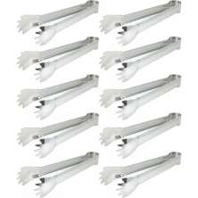 Kit 10 Pegadores Inox Gelo Frios Frutas Multiuso 18cm para Bares Restaurantes