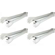 Kit 4 Pegadores de Gelo Inox 18cm para Buffets Frutas Frios Multiuso Pequenos