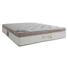 Colchão Casal Pallace Bambu Mola Ensacada (32x138x188) Branco e Bege