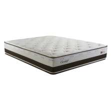 Colchão King Cardiff Mola Maxspring (30x193x203) Branco e Marrom