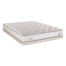 Colchão King Lyon Mola Maxspring (31x193x203) Bege e Branco