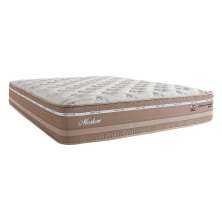 Colchão King Moskow Mola Maxspring (33x193x203) Marrom e Branco