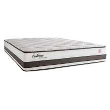 Colchão Queen Sublime Mola Maxspring (30x158x198) Branco e Marrom