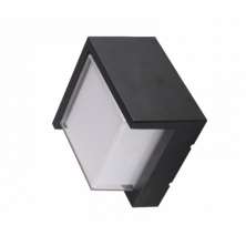 Arandela Out Base Preto Quadrado Bivolt - Hevvy