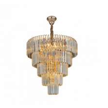 Lustre Versailles Cromado + Cristal + Clear De 8Xe14 - Hevvy