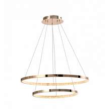 Pendente Dourado Com 2 Anéis - Hevvy