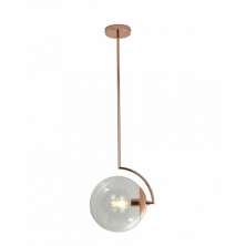 Pendente Orbis 1Xe27 Coppery+Clear - Hevvy