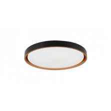 Plafon Led Montana Sobrepor Preto E Dourado - Hevvy