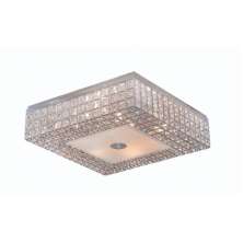 Plafon Linha Sarah Quadrado 6 Cristais - Hevvy