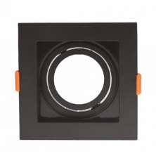 Spot De Embutir Linha Modular Preto 13X13 - Hevvy - O-132Ar70Pt