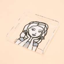Bandeja Acrílico Menina Bia Home Cartoon