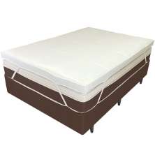 Pillow Top Solteiro King 200 Fios Premium 10cm 1200g/m² 100x200cm Branco
