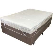 Pillow Top Solteiro King Dupla Face 200 Fios 6cm 700g/m² 100x200cm Branco