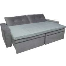 Pillow Top para Sofá Reclinável 10cm 1200g/m² 220x100cm Cinza