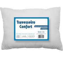 Travesseiro Confort Toque de Plumas Suporte Médio 50x70cm Branco