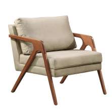 Poltrona Decorativa Mona Linho Bege