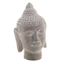Escultura Decorativa Buddha Cabeça Cinza