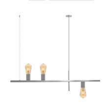  Pendente Haven na Cor Prata Fosco para 3 Lâmpadas E-27 Bivolt