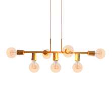 Luminária Pendente para Salas e Quartos Jabuti Dourada para 7 Lâmpadas E27 Bivolt