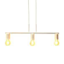 Pendente New Bar para 3 Lâmpadas Branco 60cm E27 Bivolt para Salas e Quartos