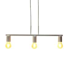 Pendente New Bar para 3 Lâmpadas Cinza 60cm E27 Bivolt para Salas e Quartos