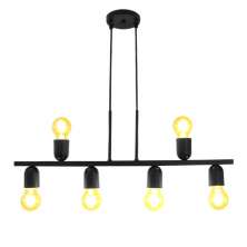 Pendente New UP na Cor Preta para 6 Lâmpadas E-27 Bivolt