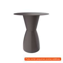[OUTLET] Mesa Lateral Redonda Nobe Cinza Mushroom