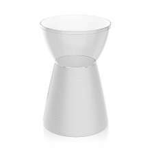 Banco Sili Policarbonato Cristal e Branco