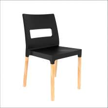 Cadeira Vezo Wood Preta